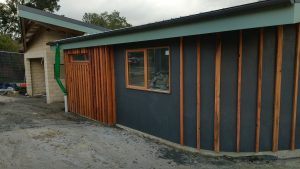 Front wall and garage
